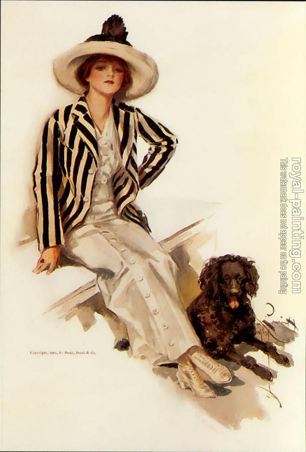 Harrison Fisher : Girl with pet Harrison Fisher : Girl with pet